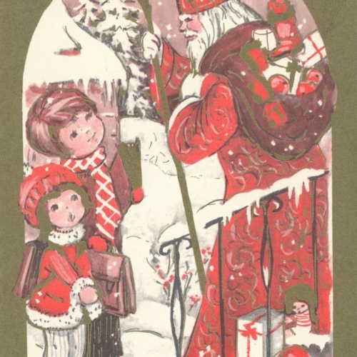 AK Gruß vom Nikolo - Nikolaus Ansichtskarte (17171)