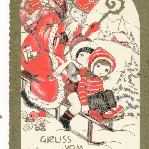 AK Gruß vom Nikolo - Nikolaus Ansichtskarte (17172)