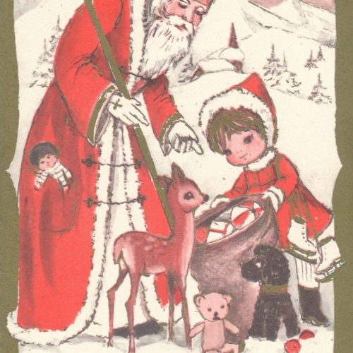 AK Gruß vom Nikolo - Nikolaus Ansichtskarte (17174)