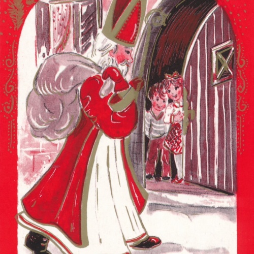 AK Gruß vom Nikolo - Nikolaus Ansichtskarte (17177)