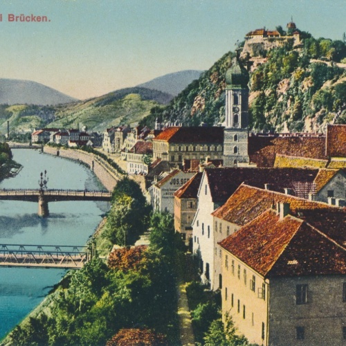 AK aus Graz mit Brücke Ansichtskarte (17226)