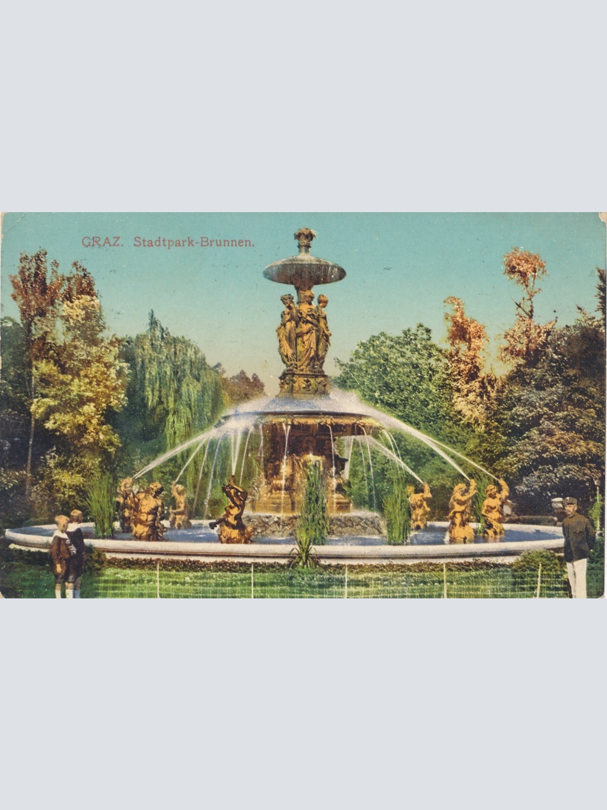 AK aus Graz mit Brunnen Steiermark Ansichtskarte (17252)