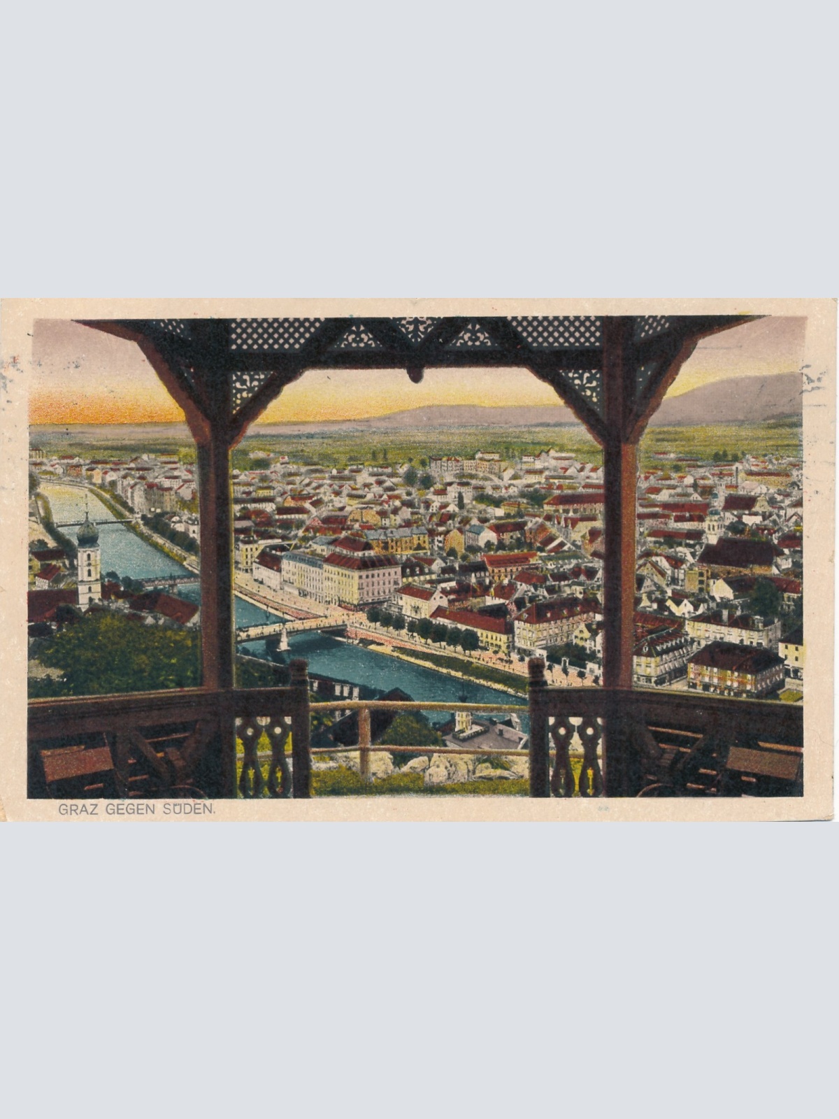 AK aus Graz gegen süden Steiermark Ansichtskarte (17265)