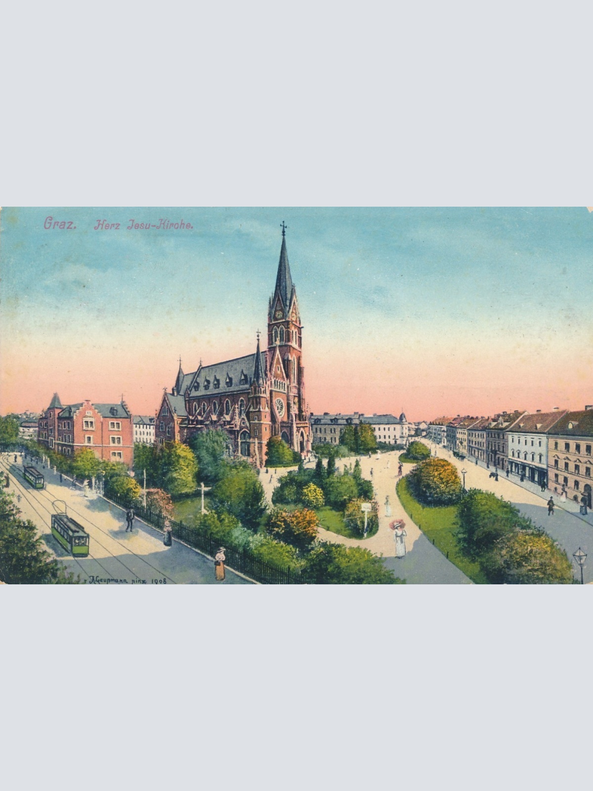 AK aus Graz Herz Jesu Kirche Steiermark Ansichtskarte (17270)