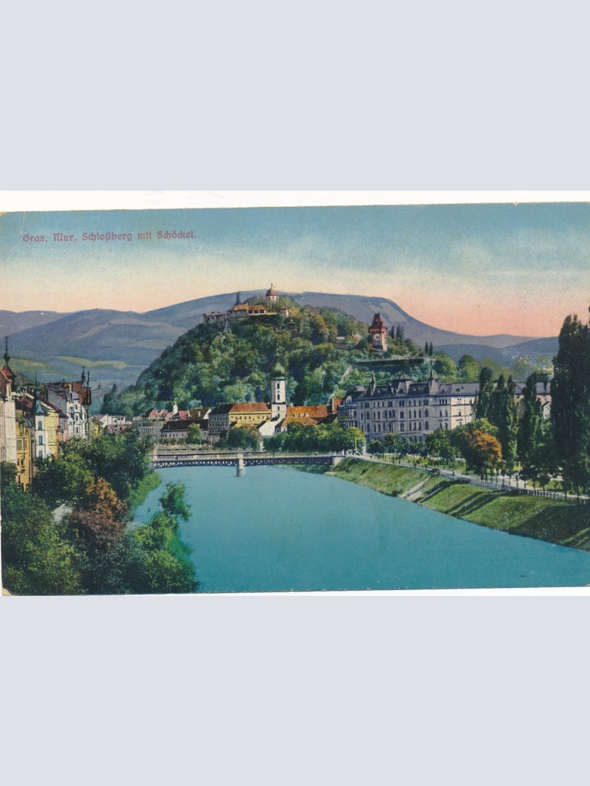 AK aus Graz mur Schlossberg Steiermark Ansichtskarte (17288)
