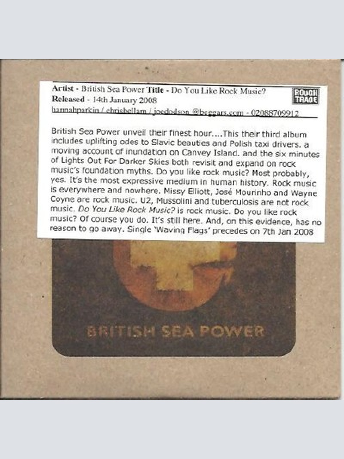 CDr, Album, Promo British Sea Power - Do You Like Rock Music?
