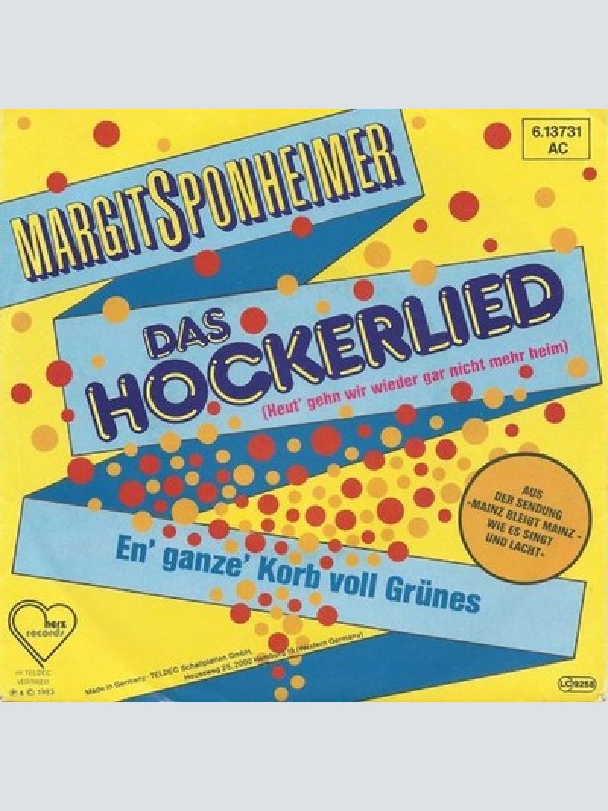 7", Single Margit Sponheimer - Das Hockerlied