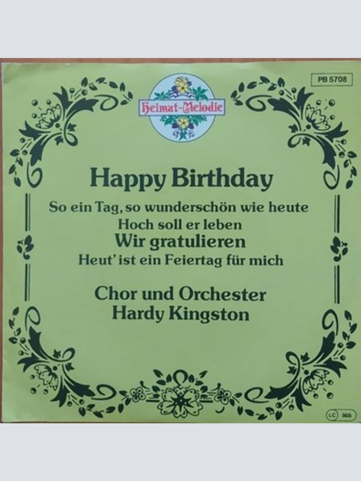 7", Single, RE Chor* Und Orchester Hardy Kingston* - Happy Birthday / So Ein ...