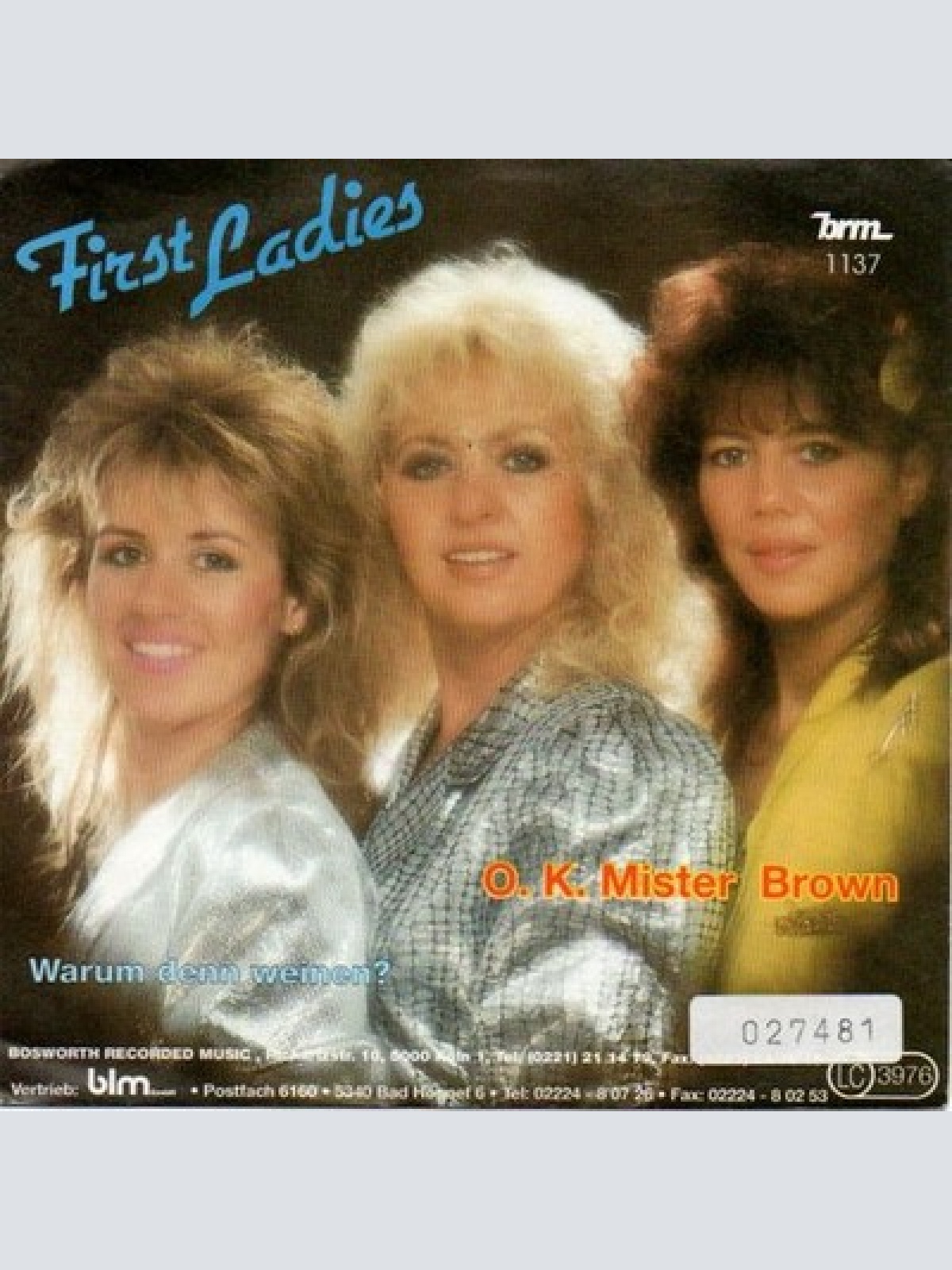 7", Single First Ladies (2) - O.K. Mister Brown