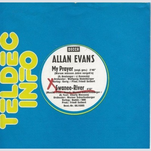 7", Promo Allan Evans (8) - My Prayer