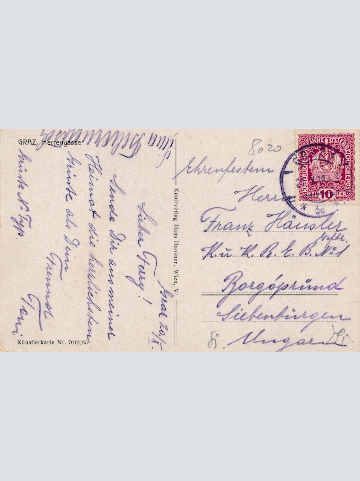 AK aus Graz Herrengasse Steiermark Ansichtskarte (17319)