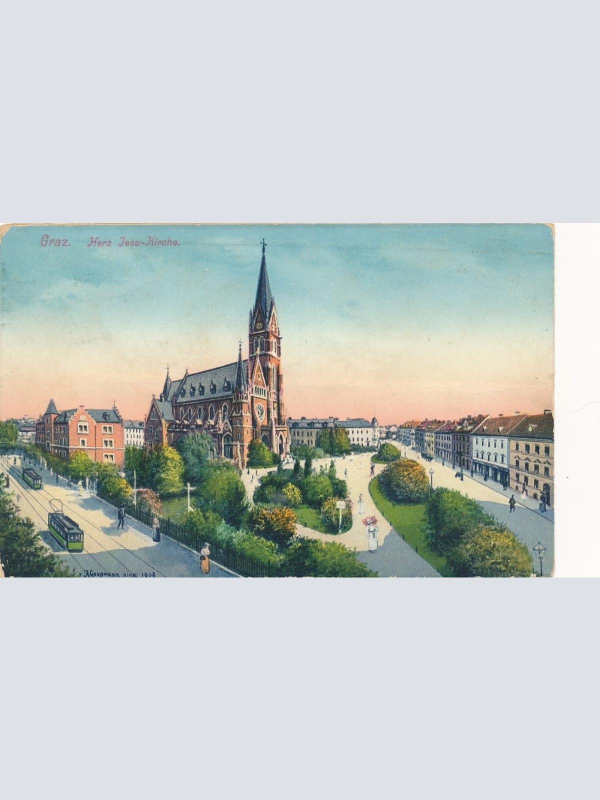 AK aus Graz Herz Jesu Kirche Steiermark Ansichtskarte (17323)