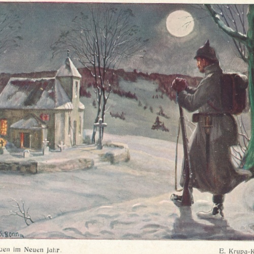 AK Militaria von einem Soldaten Glück und Frieden Ansichtskarte (17244)