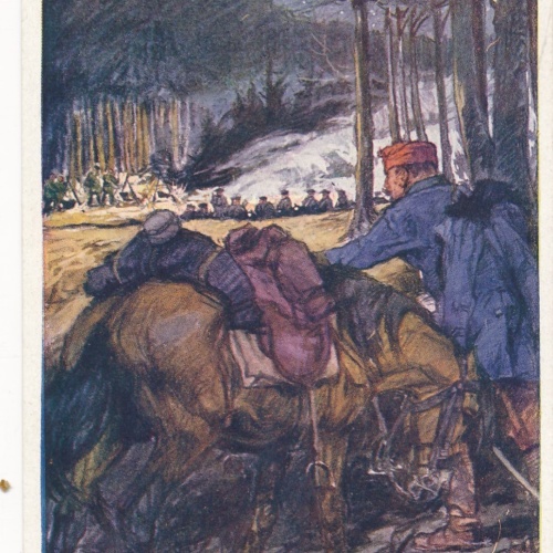 Rot Kreuzr Karte Nr. 268 Soldat mit Pferd Ansichtskarte (17246)