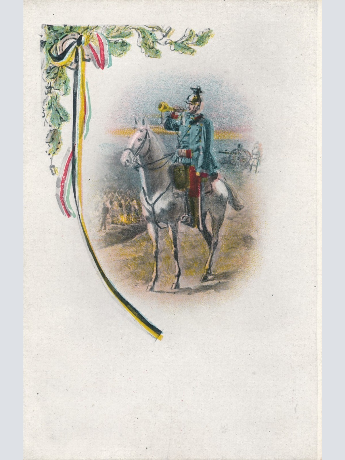 AK Militaria von einem Soldaten auf Pferd Ansichtskarte (17243)