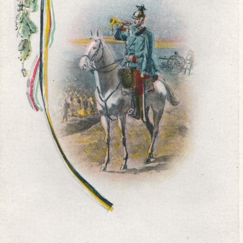 AK Militaria von einem Soldaten auf Pferd Ansichtskarte (17243)