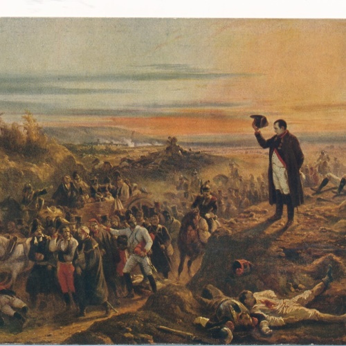 AK Militaria mit Napoleon Ansichtskarte (17388)