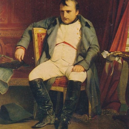 AK Militaria mit Napoleon Ansichtskarte (17389)