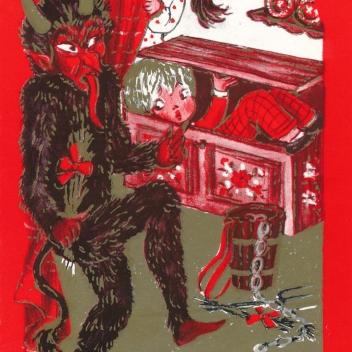 AK Gruss vom Krampus habt ihr euch auch gut versteckt Ansichtskarte (17999)
