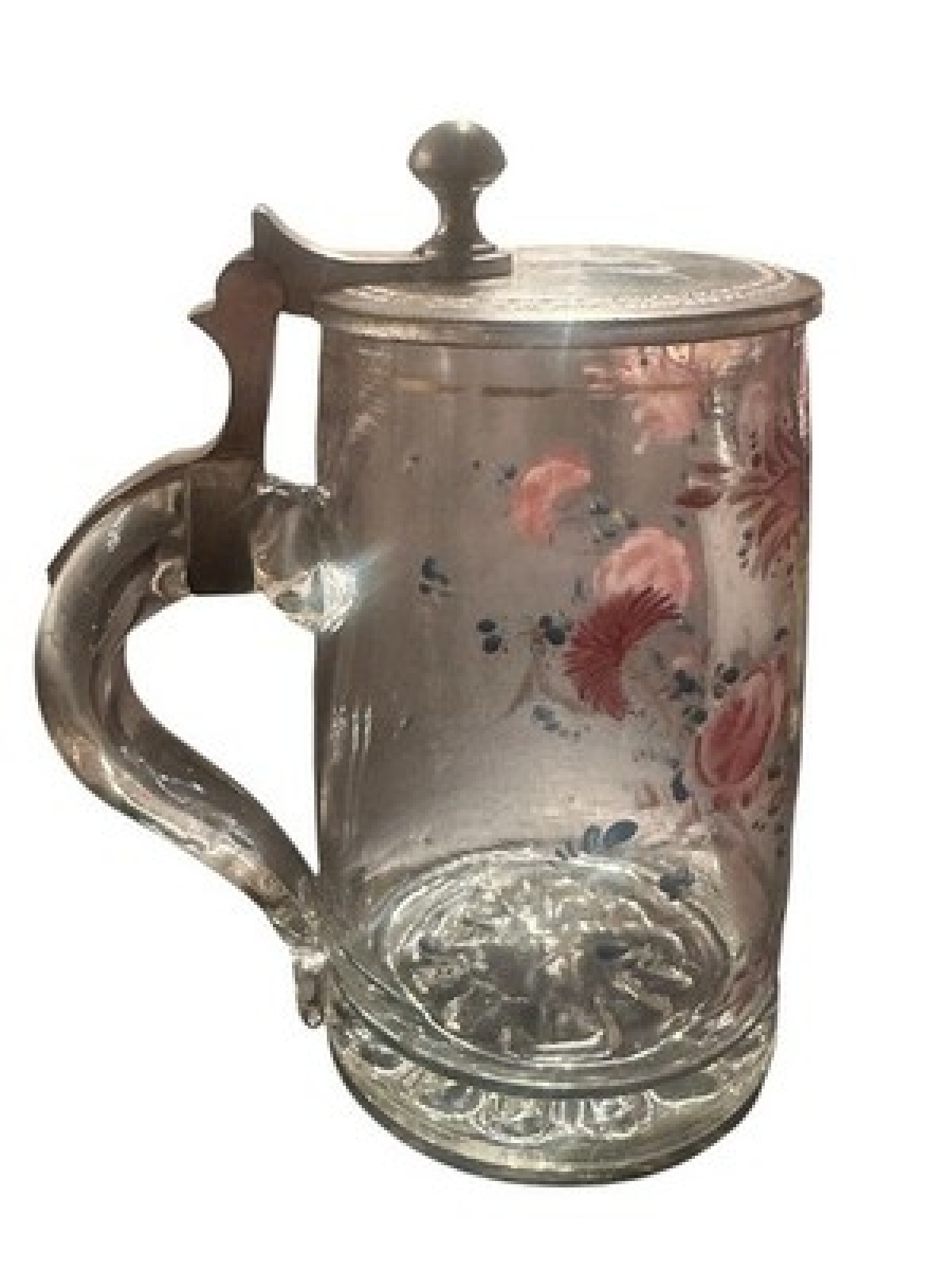 Antiker Bierkrug Lamm Gottes Oberschwarzenberg um 1880