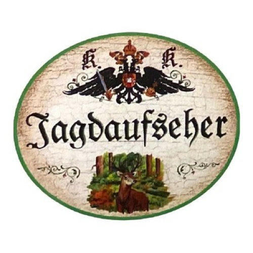 Kuk nostalgie holz schild  jagdaufseher jagd