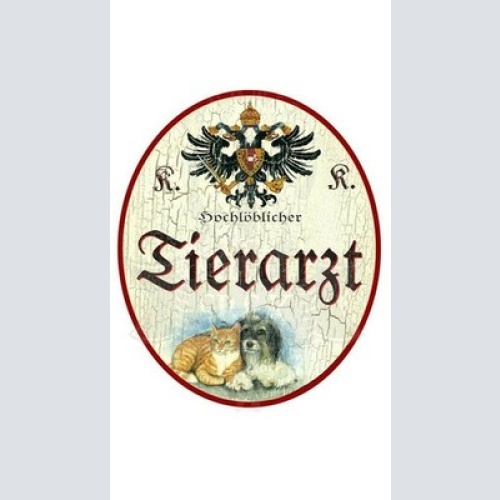 Kuk nostalgie holzschild "tierarzt"