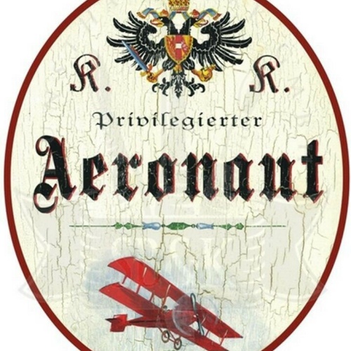 Kuk nostalgie holzschild "aeronaut flugzeug"
