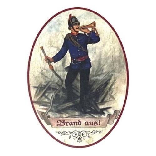 Kuk nostalgie holz schild brand aus feuerwehr