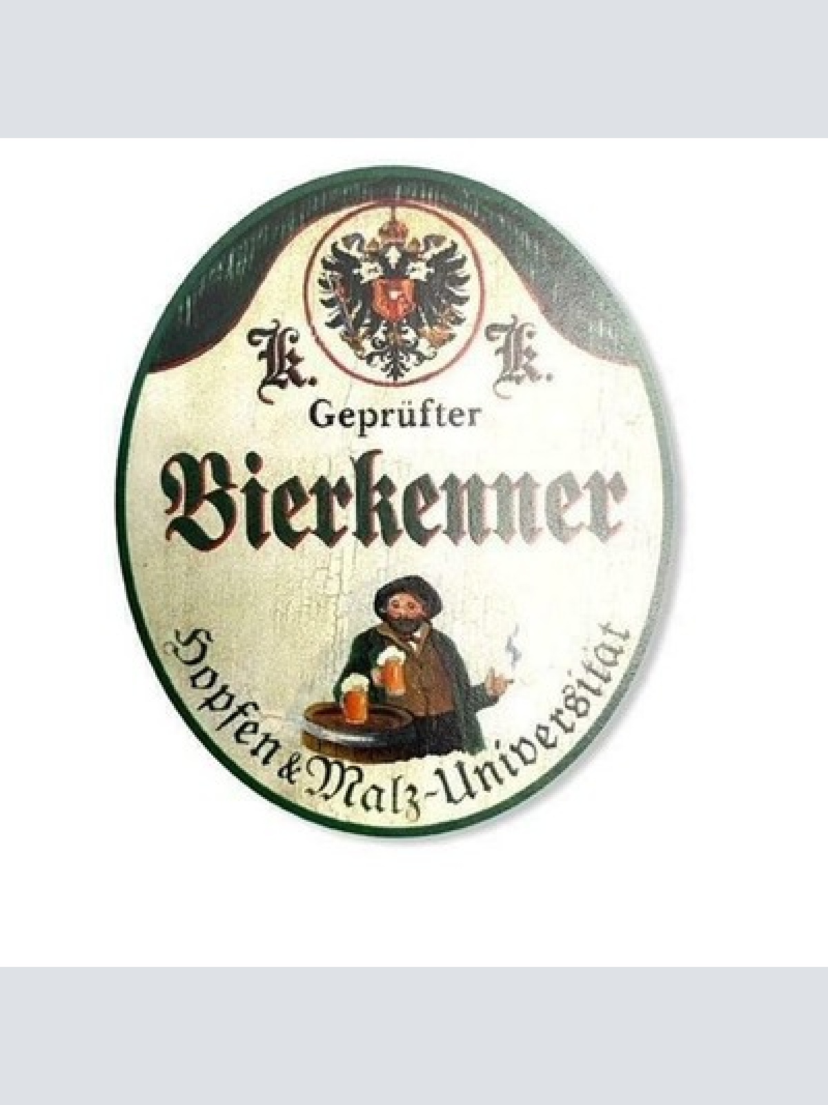 Kuk nostalgie holzschild geprüfter bierkenner bier schild