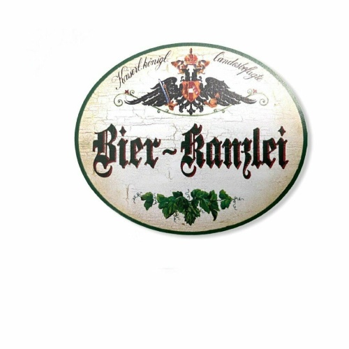 Kuk nostalgie holzschild bier - kanzlei  schild