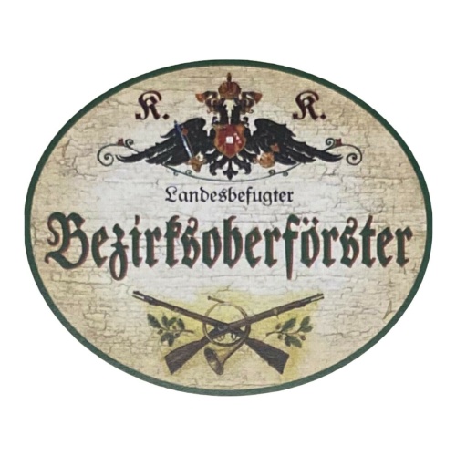 Kuk nostalgie holz schild landesbefugter bezirksoberförster förster