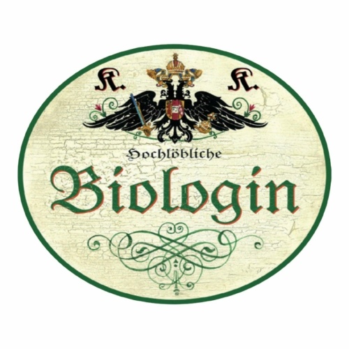 Kuk nostalgie holzschild biologe biologin schild