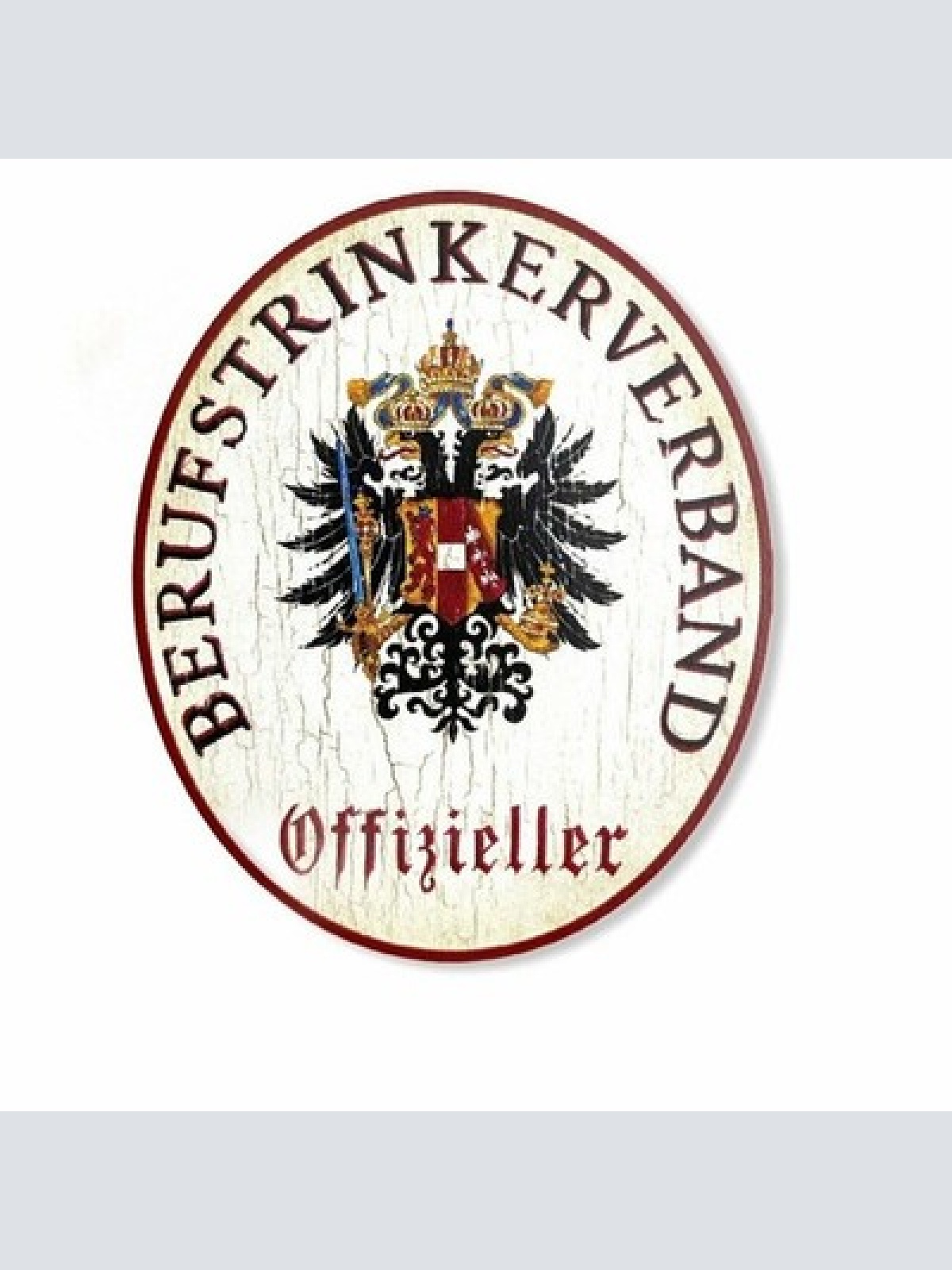 Kuk nostalgie holzschild offizieller berufstrinkerverband