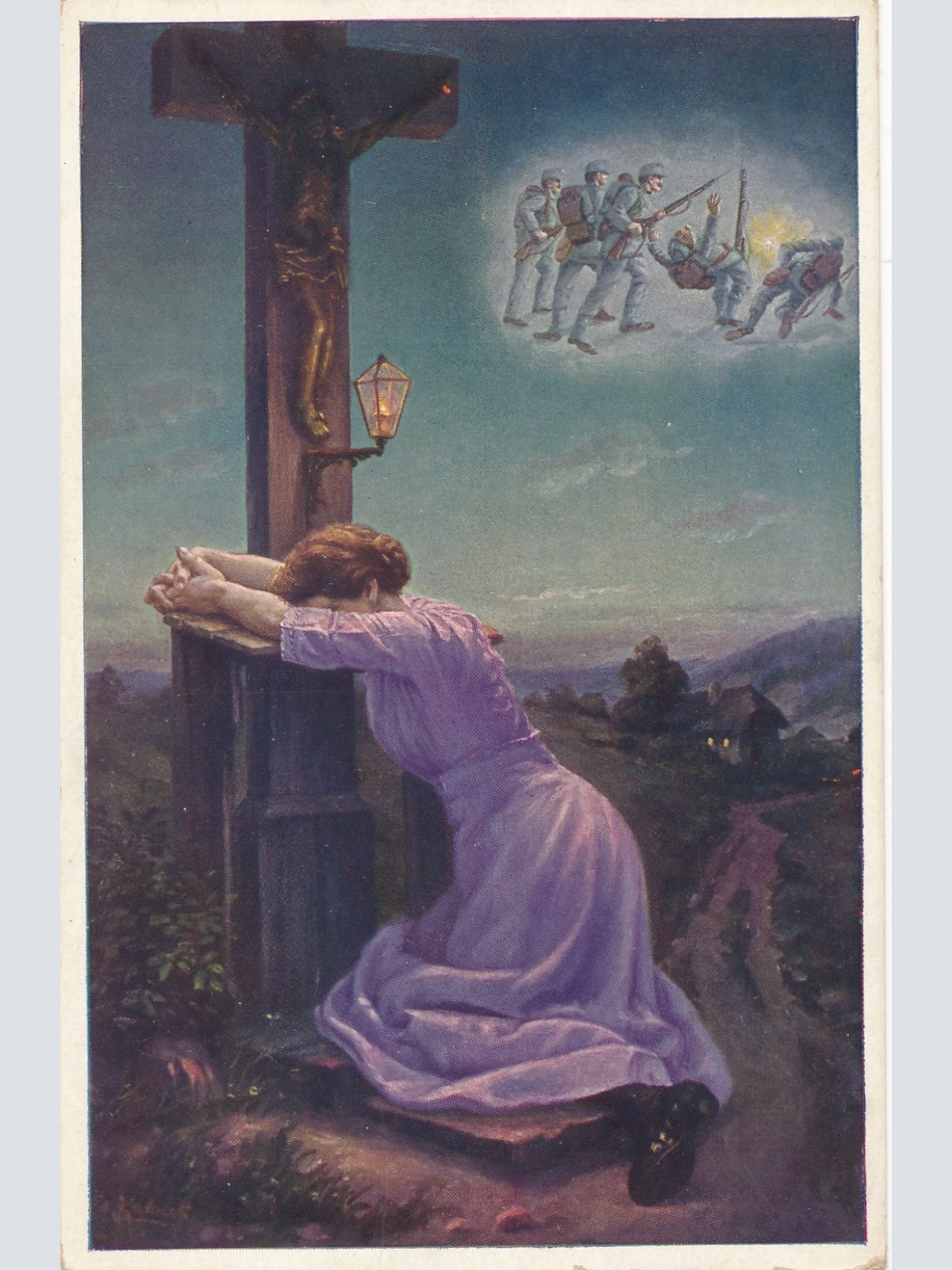 AK Militaria O Herr Beschütze ihn Ansichtskarte (17373)