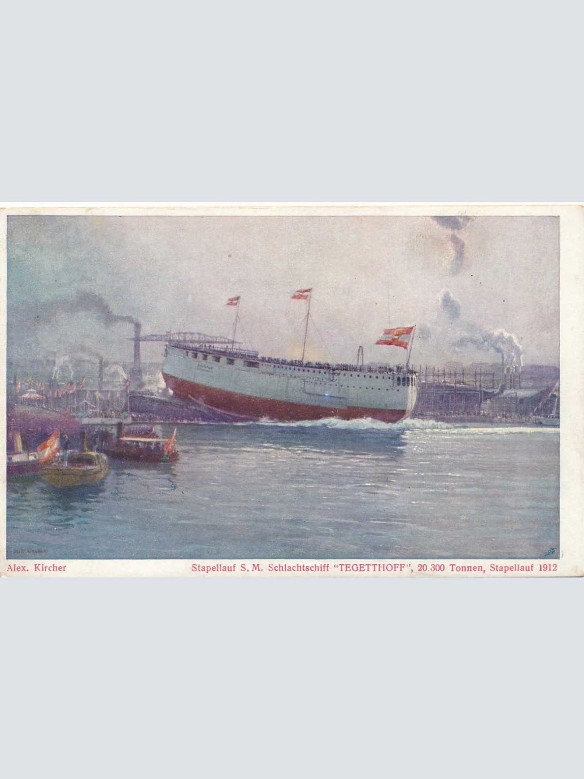 AK Militaria S.M. Schlachtschiff Tegetthoff Ansichtskarte (17351)