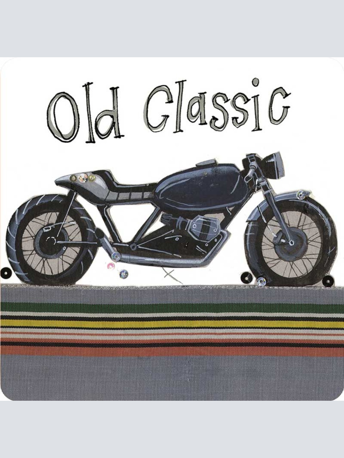 Alex Clark Untersetzer Old Classic Motorrad