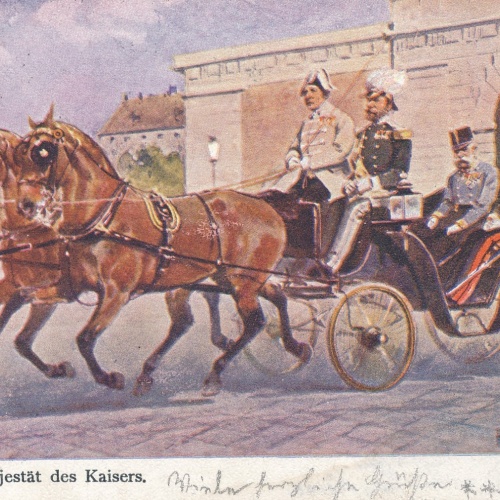 AK Militaria Ausfahrt Sr. Majestät des Kaisers Ansichtskarte (18036)