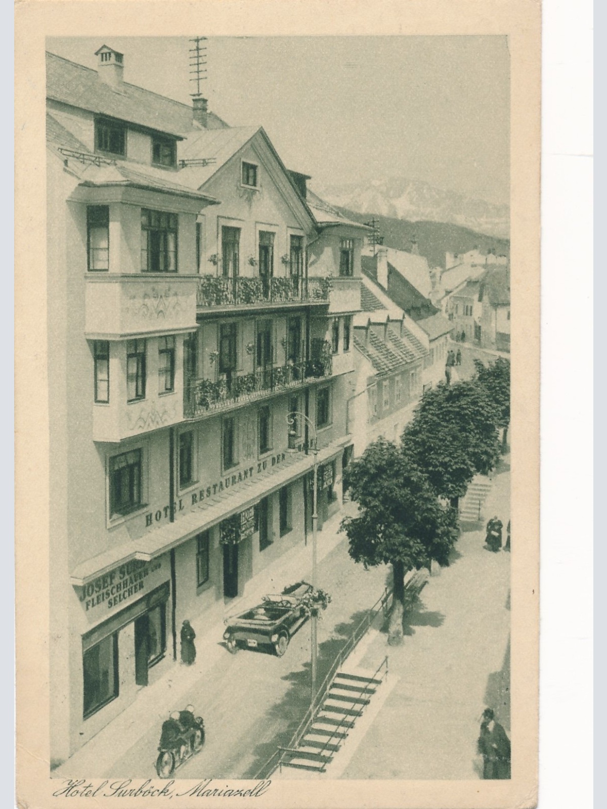 AK aus Mariazell mit Hotel Lurböck Steiermark Ansichtskarte (18049)