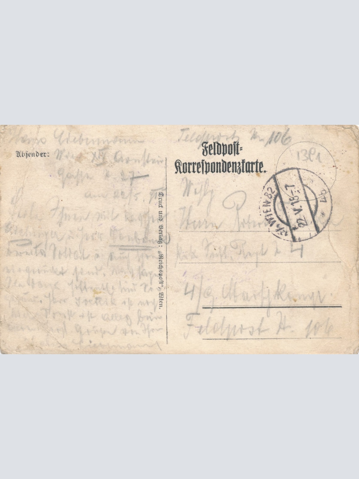 AK Militaria Soldatenabschied Liedertext Ansichtskarte (18062)