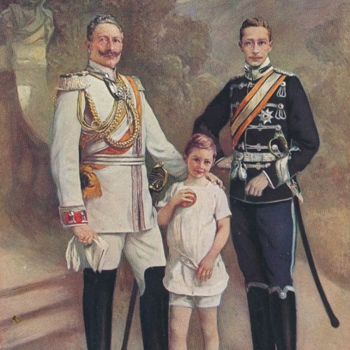 AK Militaria drei Generationen Kaiser Willhelm II. Ansichtskarte (18086)