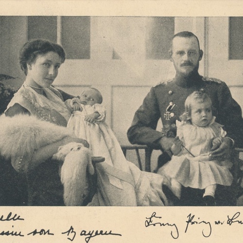 AK Militaria Prinz und Prinzessin von Bayern mit Kinder Ansichtskarte (18084)