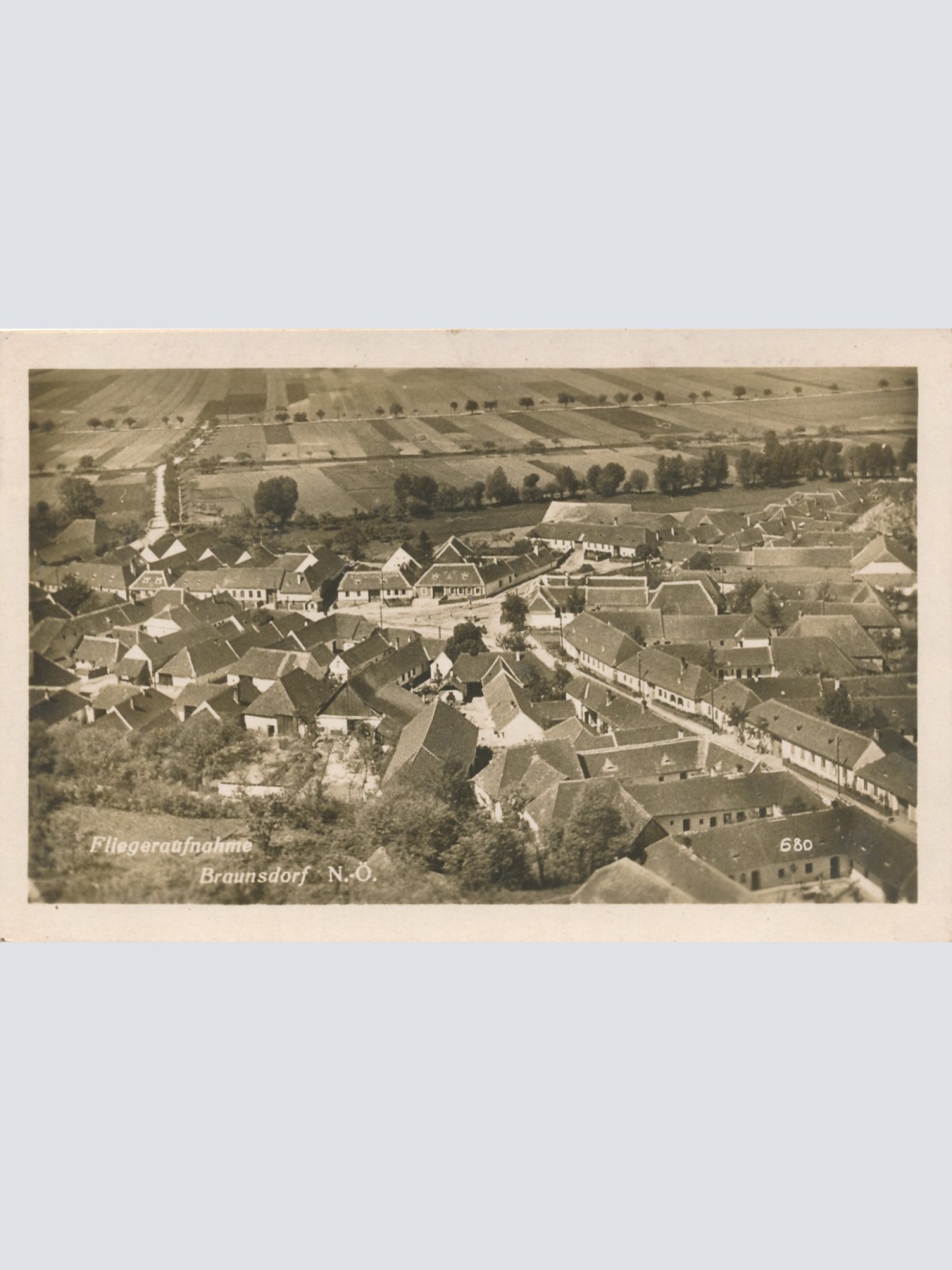 AK Fliegeraufnahme Braunsdorf Niederösterreich Ansichtskarte (18191)