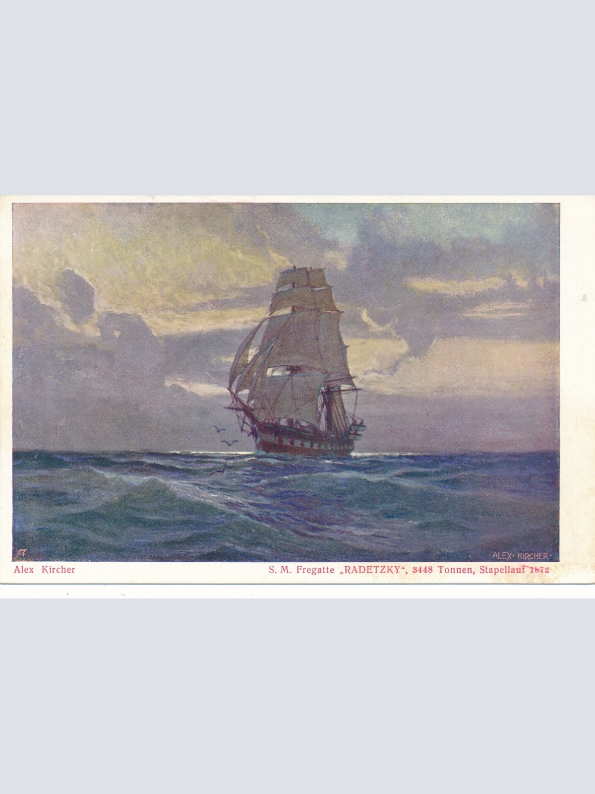 AK S.M. Fregatte Radetzky 3448 Tonnen Ansichtskarte (18174)