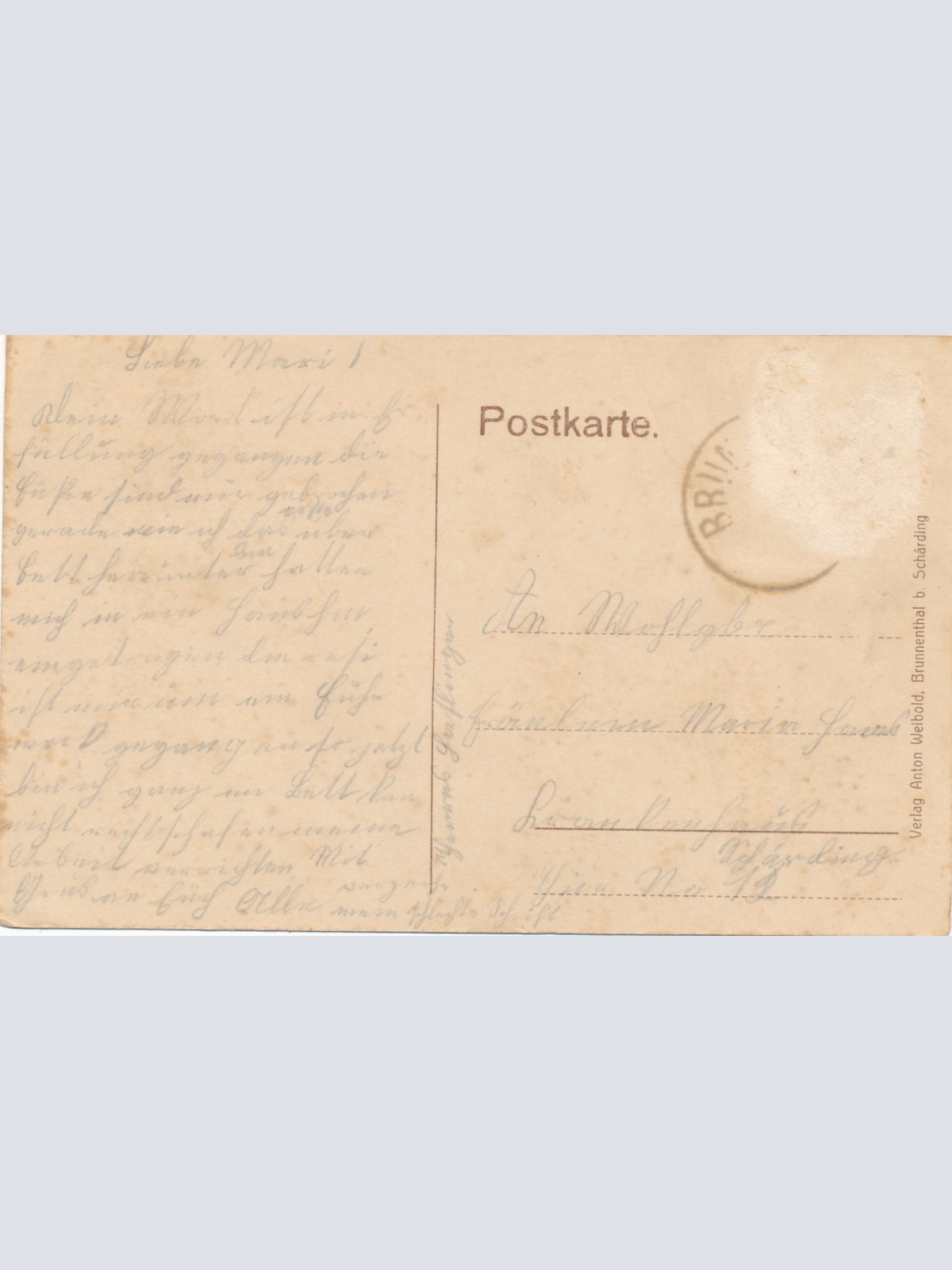 AK gruss aus Brunnenthal bei Schärding Oberösterreich Ansichtskarte (18270)