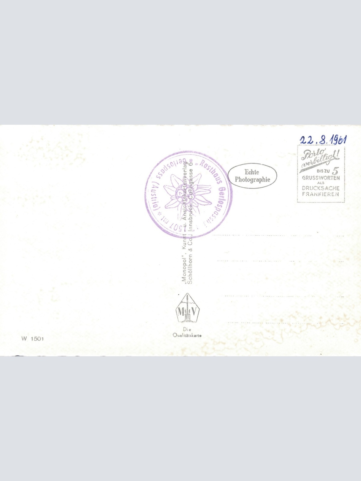 AK vom Gasthof Königsleiten Tirol Ansichtskarte (18279)