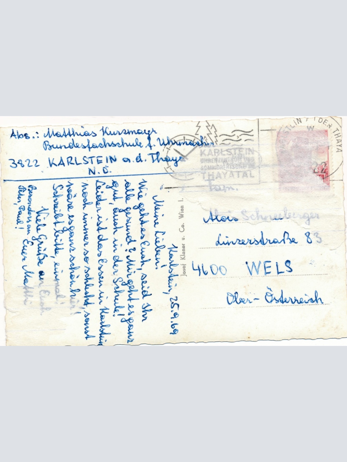 AK aus Karlstein an der Thaya Niederösterreich Ansichtskarte (18288)