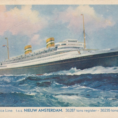 AK aus Holland America Line T.S.S. Nieuw Amsterdam Ansichtskarte (18215)