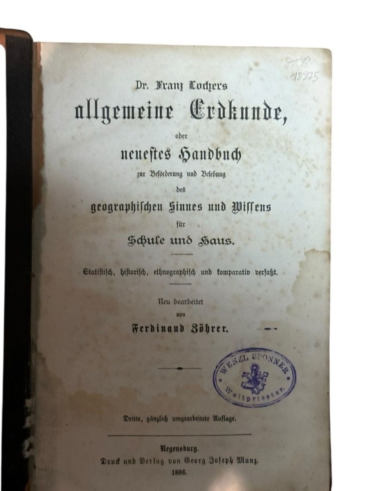 Allgemeine Erdkunde, oder neuntes Handbuch zur Beförderung und Belebung des geog