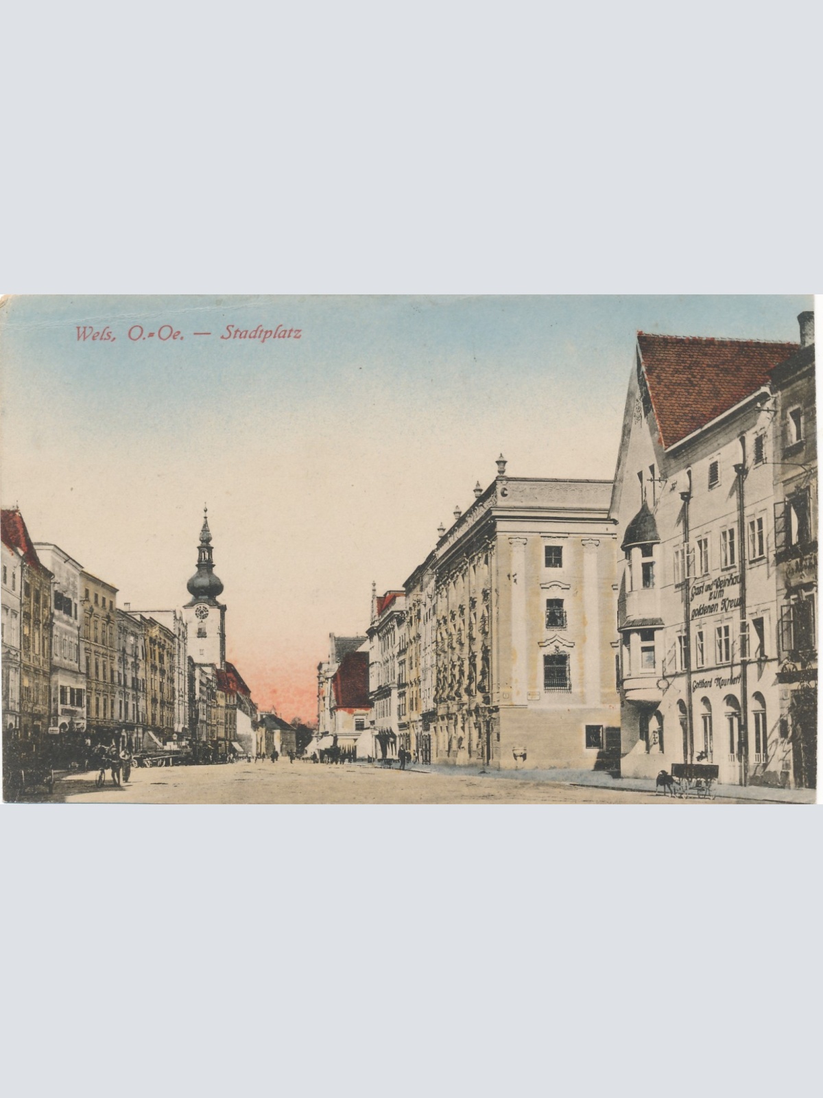 AK aus Wels Stadtplatz Oberösterreich Ansichtskarte (18222)
