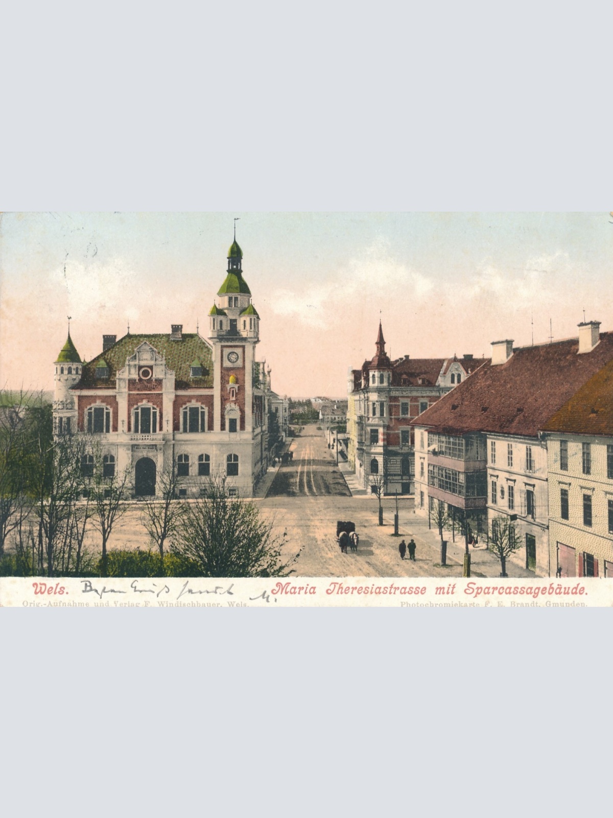 AK aus Wels Maria Theresiastrasse Oberösterreich Ansichtskarte (18223)